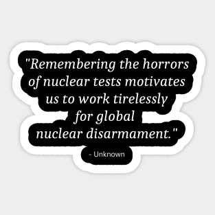 International Day Against Nuclear Tests Sticker